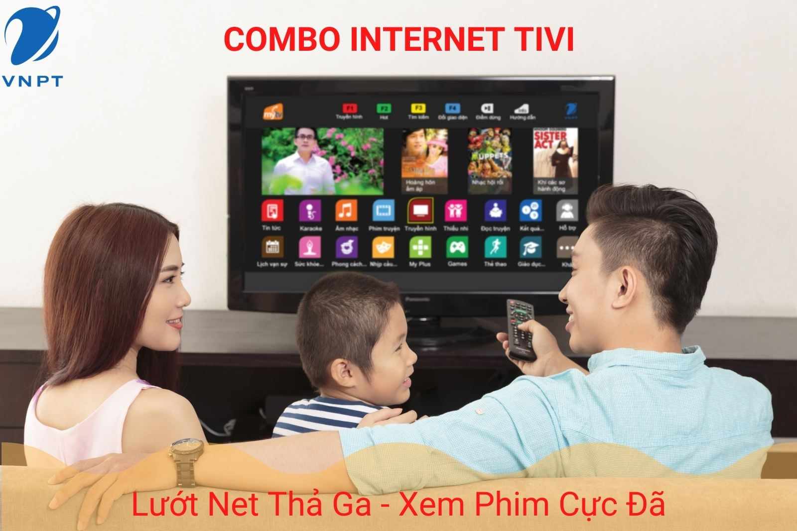 Gói cước bombo Internet Truyền hình VNPT - Home TV giá chỉ từ 140k/tháng