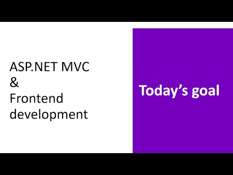 ASP.NET MVC & Frontend development for Let's build 2021
